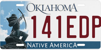 OK license plate 141EDP
