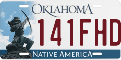 OK license plate 141FHD