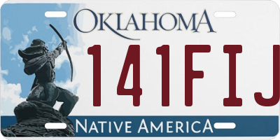 OK license plate 141FIJ