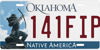OK license plate 141FIP
