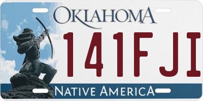 OK license plate 141FJI