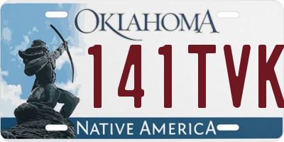 OK license plate 141TVK