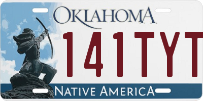 OK license plate 141TYT