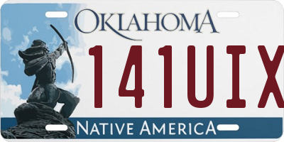 OK license plate 141UIX