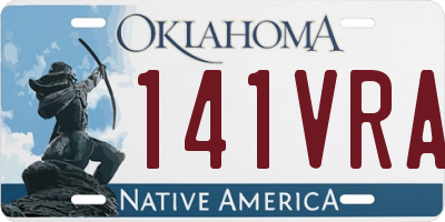 OK license plate 141VRA