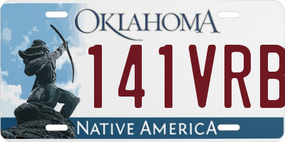 OK license plate 141VRB