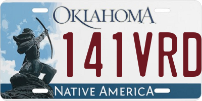 OK license plate 141VRD