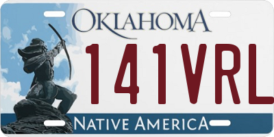 OK license plate 141VRL
