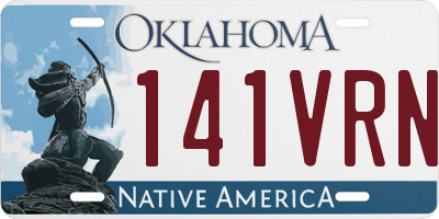 OK license plate 141VRN