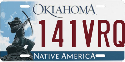 OK license plate 141VRQ