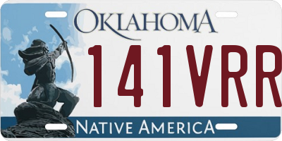 OK license plate 141VRR