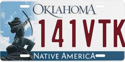OK license plate 141VTK
