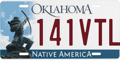 OK license plate 141VTL