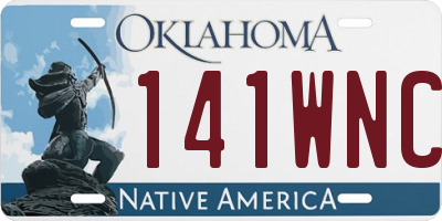 OK license plate 141WNC