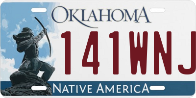 OK license plate 141WNJ
