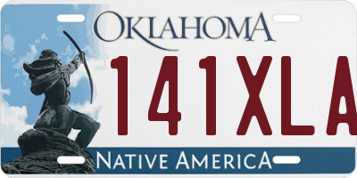 OK license plate 141XLA