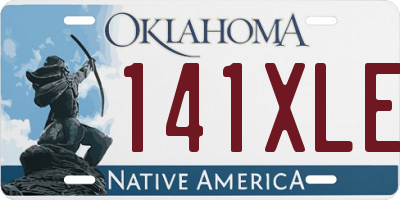 OK license plate 141XLE