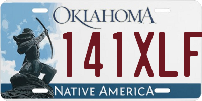OK license plate 141XLF