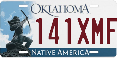 OK license plate 141XMF