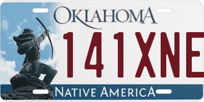 OK license plate 141XNE