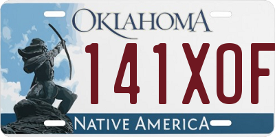 OK license plate 141XOF