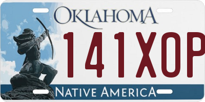 OK license plate 141XOP