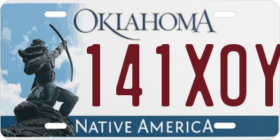 OK license plate 141XOY