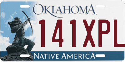 OK license plate 141XPL
