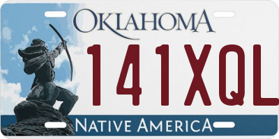 OK license plate 141XQL
