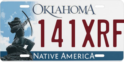 OK license plate 141XRF
