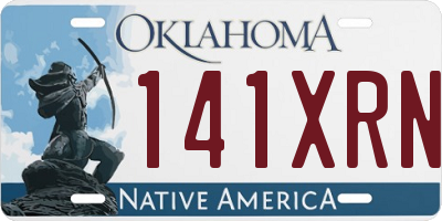 OK license plate 141XRN