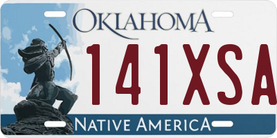 OK license plate 141XSA