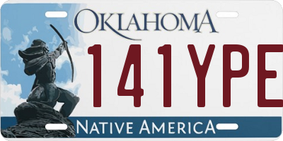 OK license plate 141YPE