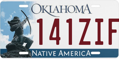 OK license plate 141ZIF