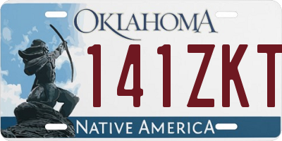 OK license plate 141ZKT