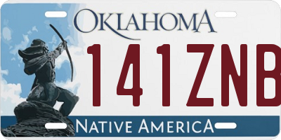 OK license plate 141ZNB