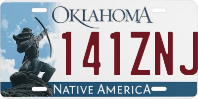 OK license plate 141ZNJ