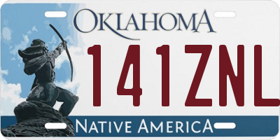 OK license plate 141ZNL