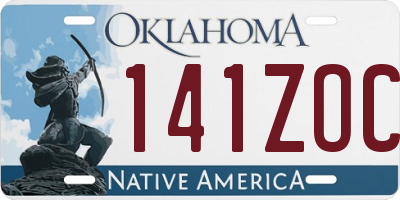 OK license plate 141ZOC