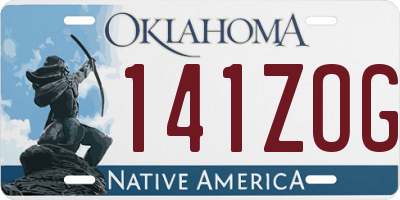 OK license plate 141ZOG