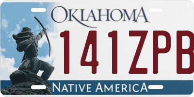 OK license plate 141ZPB