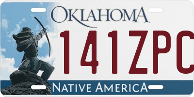 OK license plate 141ZPC