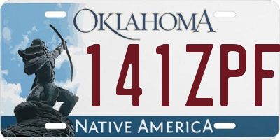 OK license plate 141ZPF