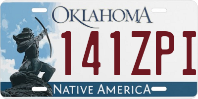 OK license plate 141ZPI