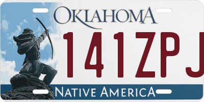OK license plate 141ZPJ