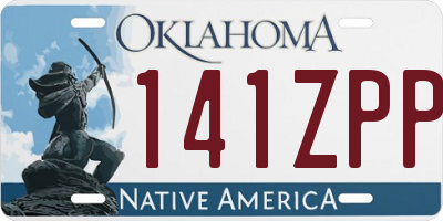 OK license plate 141ZPP