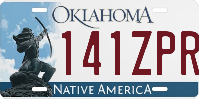 OK license plate 141ZPR