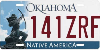 OK license plate 141ZRF