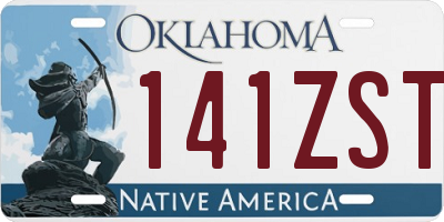 OK license plate 141ZST