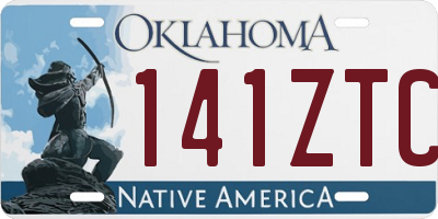 OK license plate 141ZTC